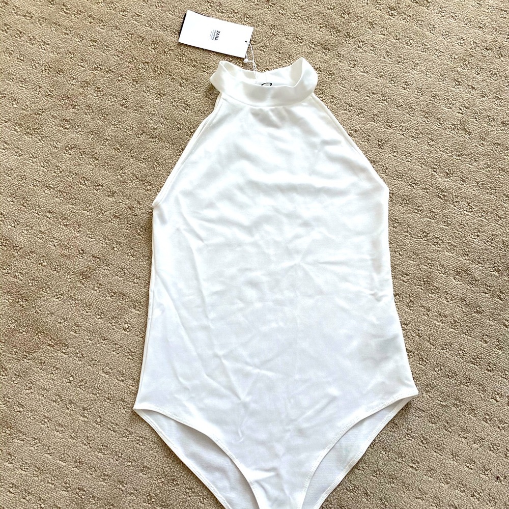 NWT White Zara Bodysuit - Medium